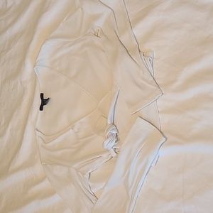 Whitw Tied crop top